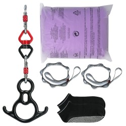 Ilmayogaliina nailonkangas 100 gsm 8 x 2,8 m violetti mukana asennustarvikkeet