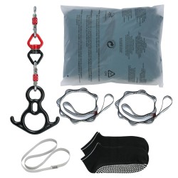 Ilmajoogakeinu 100 g/m² nailonkangas 8 x 2,8 m ripustusosilla vihreä