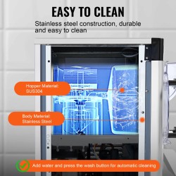 Pöytämallinen jäätelökone ruostumatonta terästä 4,5 l sylinteri 12 l tunnissa ammattikäyttöön