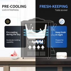 Pöytämallinen pehmiskone 304 ruostumatonta terästä 22–30 litraa tunnissa ravintolakäyttöön