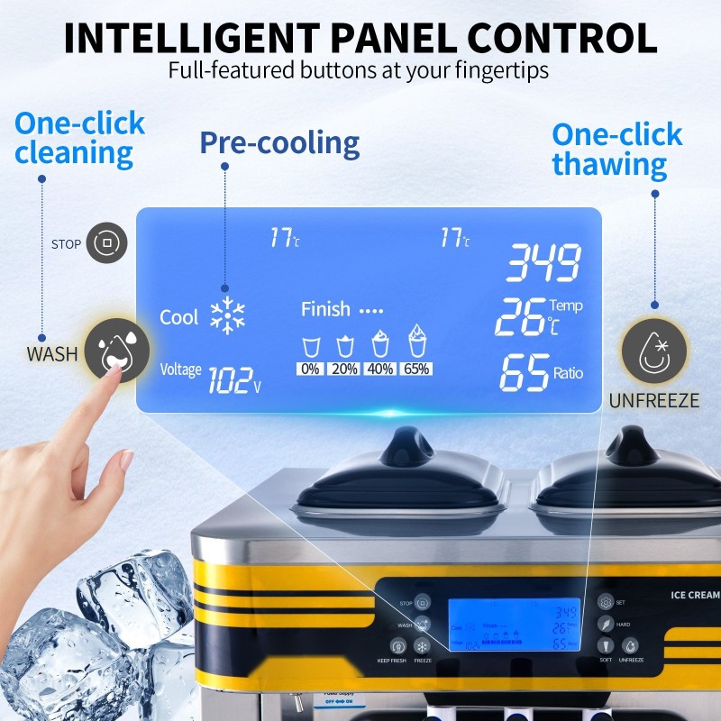 Pöytämallinen pehmiskone 304 ruostumatonta terästä 22–30 litraa tunnissa ravintolakäyttöön