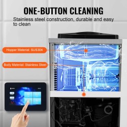 Pöytämallinen pehmytjääkonelaite ruostumatonta terästä 10 litraa tunnissa 900 wattia 4 litran ainesäiliö