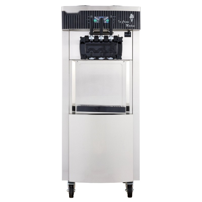 Pehmeän jäätelön kone ruostumattomasta teräksestä kaksi 6L hopperia ammattikäyttöön
