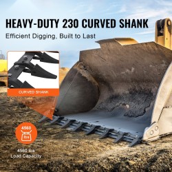 Kauhan hammastanko Q345-seosterästä 1500 mm 8 hammasta pulttikiinnitteinen