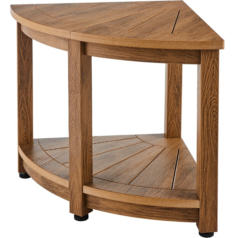 Kulmamallinen suihkupenkki puukuviollinen polystyreeni vesitiivis säilytyshylly säädettävät jalkatassut mitat 450x450x470 mm