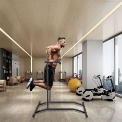 Dip- ja leuanvetoteline hiiliteräs musta kaksitasoinen irrotettava 100 kg kotikuntosali