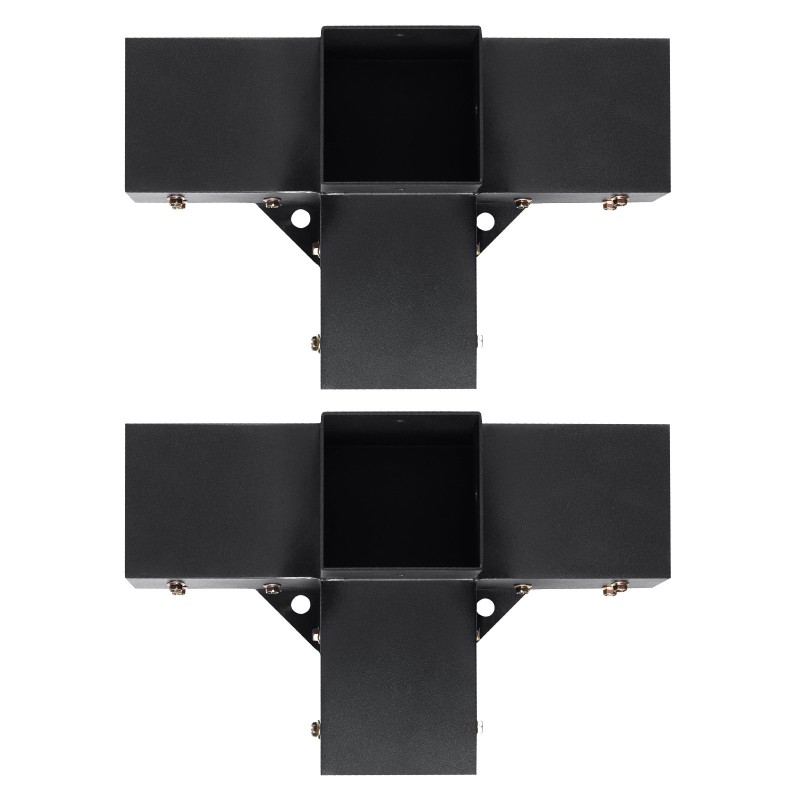 Pergolan teräksinen nelisuuntainen kulmakiinnike 10,2×10,2 cm 2 kpl