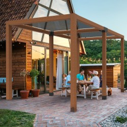 Nelisuuntainen pergolakulmakiinnikesarja 6x6 sisämitat 5.6x5.6 Q235B hiiliteräs 4 kpl puupylväille