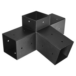 Pergolasarja hiiliteräs 92 x 92 mm 3 kpl tolppajaloilla ja seinäkiinnikkeillä ulkokäyttöön