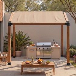 Pergolakulmakiinnikesarja 3-suuntainen hiiliteräs 92x92 mm 8 kpl ruuvit ja pylväiden jalustat