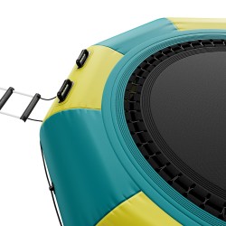 Puhallettava vesitrampoliini 3 1 m paksu PVC kangas 3 portainen tikas 600 W ilmapumppu