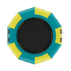 Puhallettava vesitrampoliini 3,1 m paksu PVC-kangas 3-portainen tikas 600 W ilmapumppu