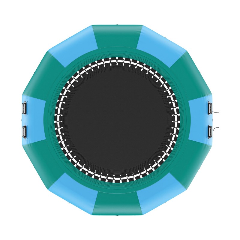 Ilmatäytteinen vesitrampoliini PVC-kangas 3,67-metrinen kolmiportaisella tikkaalla ja sähköpumpulla