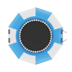 Täytettävä vesitrampoliini 6.5-jalkaa PVC-kangas 3-portainen tikas sähköpumpulla