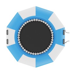 Täytettävä vesitrampoliini 6.5-jalkaa PVC-kangas 3-portainen tikas sähköpumpulla