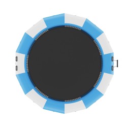Kelluva vesitrampoliini 4,7 m paksu PVC-kangas 600 W ilmapumpulla kolmiaskeliset tikkaat