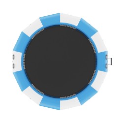Kelluva vesitrampoliini 4,7 m paksu PVC-kangas 600 W ilmapumpulla kolmiaskeliset tikkaat