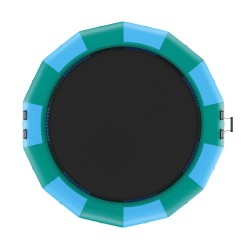 Ilmatäytteinen vesitrampoliini 4,7 m paksu PVC-kangas 3-portaiset tikkaat 600W sähköpumppu
