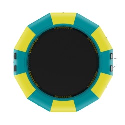 Kelluva vesitrampoliini 4,15 m paksusta PVC-kankaasta kolmiportaiset tikkaat sähköpumpulla