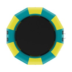 Kelluva vesitrampoliini 4,15 m paksusta PVC-kankaasta kolmiportaiset tikkaat sähköpumpulla