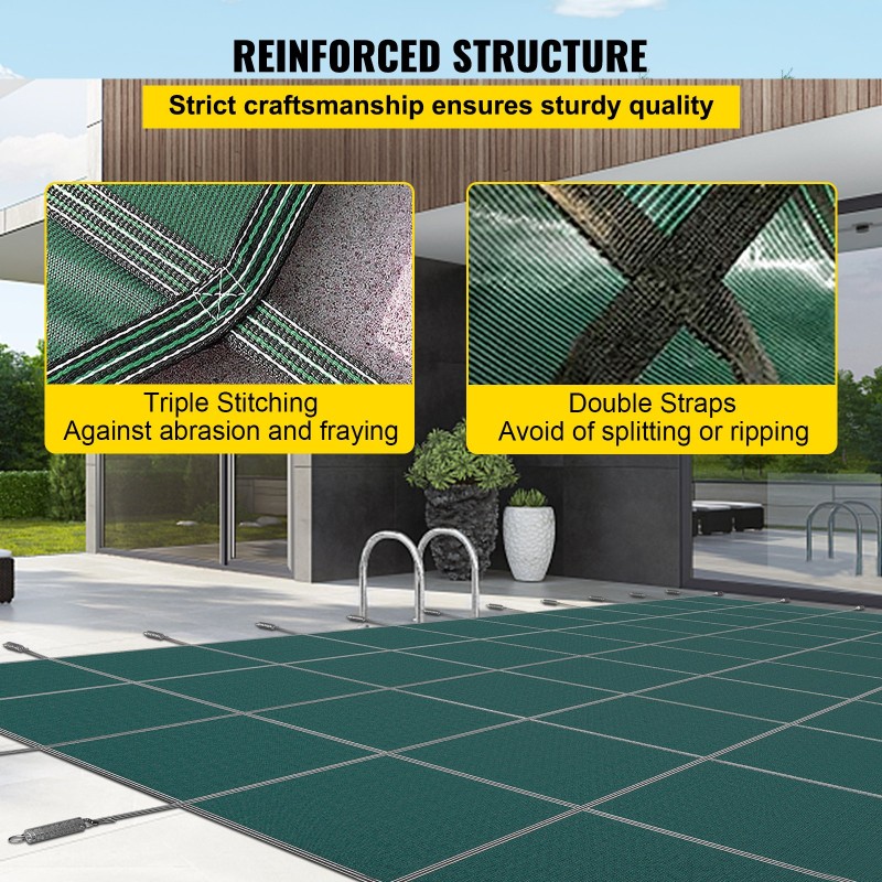 Uima-altaan suojapeite PP-materiaali 5,4x12,8 m sopii 4,88x12,19 m altaalle