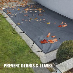 PVC-turvapeite 3,5x6 m maauima-altaalle hiilenharmaa talvisuoja jousikiinnikkeillä