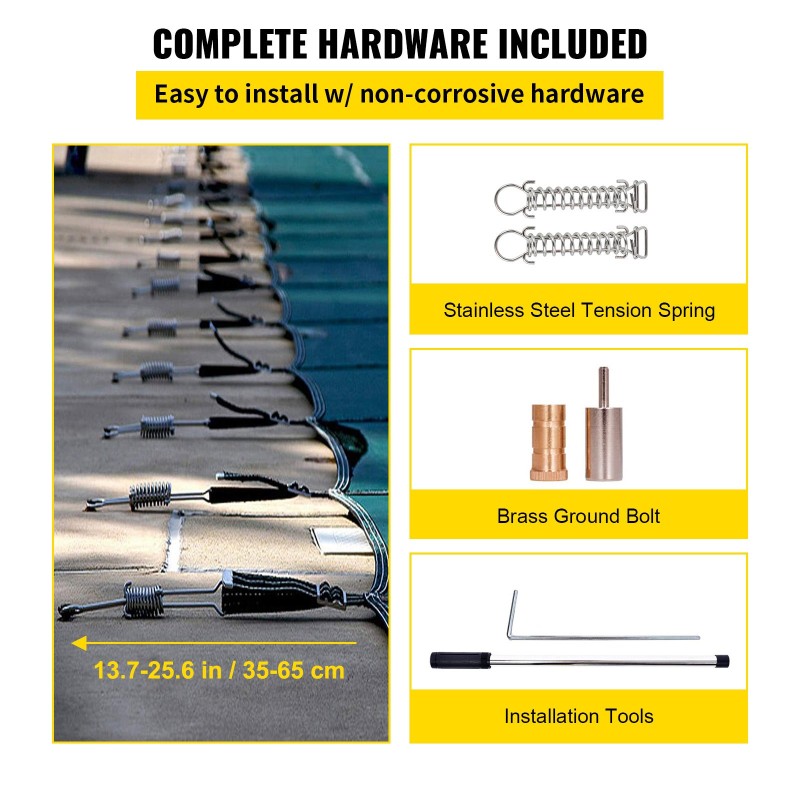 Uima-altaan turvapeite polypropeeni 6,7 x 12,8 m tiheä verkko vihreä