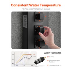 Suihkupaneeli harjattu ruostumaton teräs 1240 mm korkeus musta seinäkiinnitys kattosadesuihku neljä vartalosuutinta