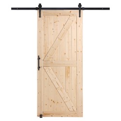 Kuusipuinen liukuovi ja asennussarja 914 x 2134 mm 8-asentoinen lattiaohjuri kahvat