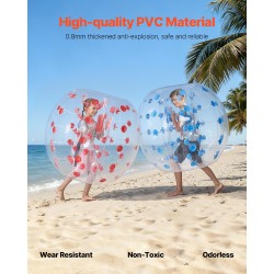 Ilmatäytteiset törmäyspallot 0,8mm PVC 2 kpl 1,2m halkaisija teini-ikäisille ja aikuisille