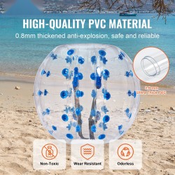 Ilmatäytteinen törmäilypallo PVC 0,8 mm 1,2 m 1 kpl teini-ikäisille ja aikuisille