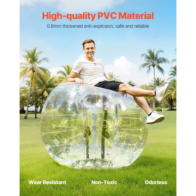 Törmäilypallo 0,8 mm PVC 1 kpl 1,5 m ulkoleikkeihin teiniikäisille ja aikuisille