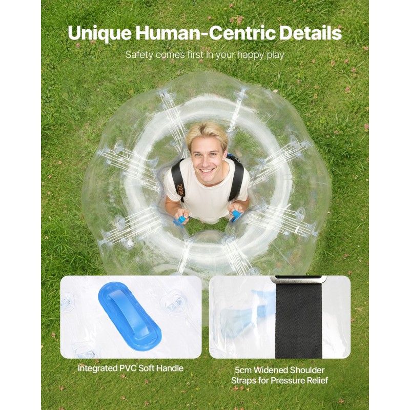 Törmäilypallo 0,8 mm PVC 1 kpl 1,5 m ulkoleikkeihin teiniikäisille ja aikuisille