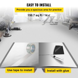 Tanssilattiarulla PVC-vinyyli 2 x 7 m 1,5 mm matta käännettävä