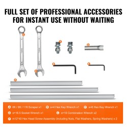 Bensiinikäyttöinen teräsrunkoinen betonitasain 1830/2445/3370 mm alumiinilatoilla 6500 kierrosta minuutissa värähtelymoottorilla