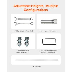 Bensiinikäyttöinen betonipintaussauva 1220 mm alumiinilastalla säädettävällä kahvalla 4-tahtinen tärinämoottori