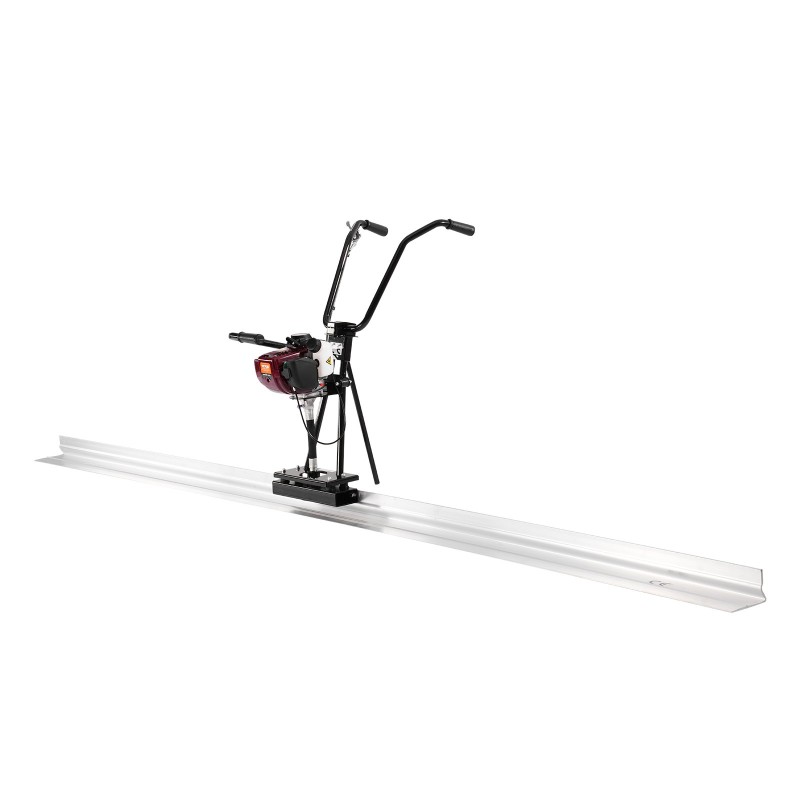 Bensiinikäyttöinen betonipintaussauva 1220 mm alumiinilastalla säädettävällä kahvalla 4-tahtinen tärinämoottori