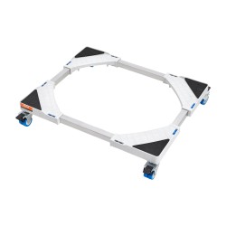 Säädettävä kodinkonejalusta ruostumatonta terästä pyörillä 381 615 mm