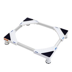 Säädettävä laitetaso pesukoneelle kuivausrummulle jääkaapille polypropeeni ja ruostumaton teräs 414 691 mm