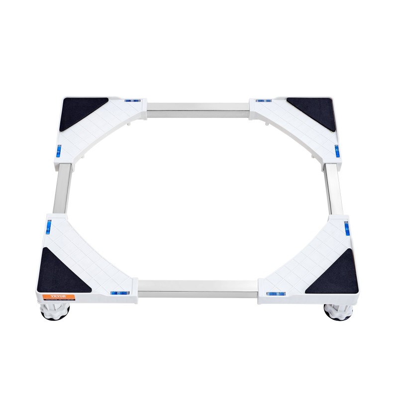 Säädettävä laitetaso pesukoneelle kuivausrummulle jääkaapille polypropeeni ja ruostumaton teräs 414–691 mm