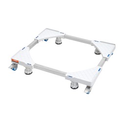 Säädettävä pesukone- ja jääkaappialusta 414–691 mm ruostumatonta terästä pyörillä