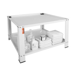 Koroketeline pesukoneille ja kuivausrummuille kylmävalssattu teräs 406 mm nostokorkeus säilytyshylly 299 kg