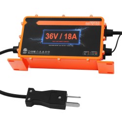 Akkulaturi 36 voltin 18 ampeerin golfkärryille alumiinirunkoinen yhteensopiva lyijyakkujen ja litiumakkujen kanssa