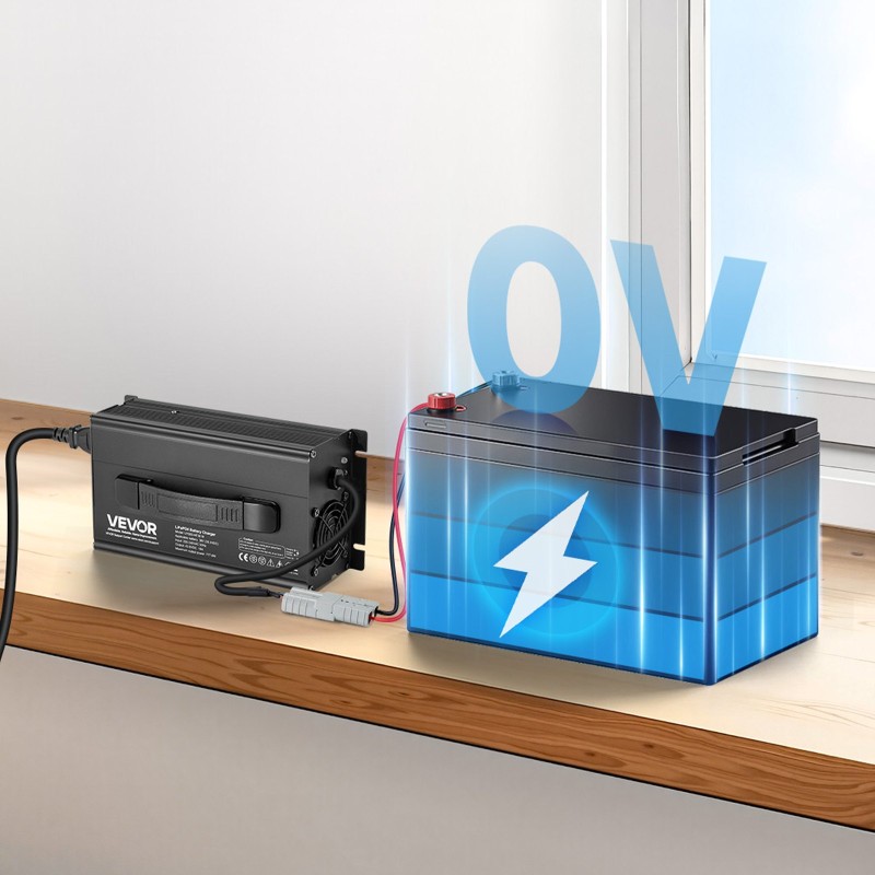 36V LiFePO4-laturi 18A 43.8V alumiiniseoskotelo Anderson-liitin 0V-aktivointi veneisiin ja matkailuautoihin