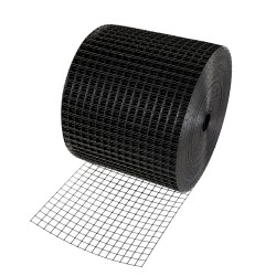 Aurinkopaneelien lintusuoja galvanoidusta teräslangasta PVC-pinnoite 15 x 3048 cm 100 alumiinikiinnikettä