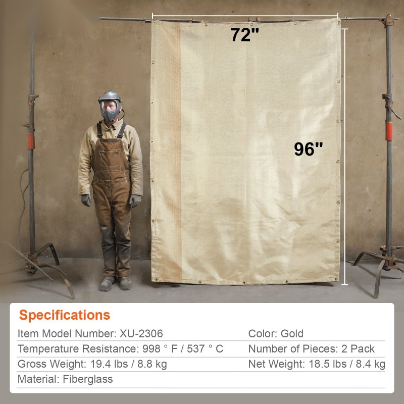 Hitsauspeite kuitulasi 182,9 x 243,8 cm 2 kpl lämmönkestävä 537 °C