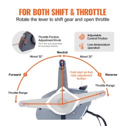 Sivukiinnitteinen kauko-ohjauslaatikko perämoottorille alumiiniseos Evinrude Johnson yhteensopiva trimminkytkin turvanyöri malli