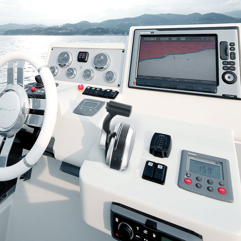 Perämoottorin yläasennettava kaasun ja vaihteiden kaukohallinta trimmikytkimellä alumiiniseos Mercury PT 2-tahti