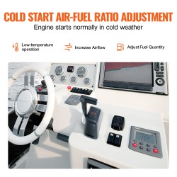 Kaasun ohjauslaatikko yläasennukseen alumiiniseos Yamaha 4-tahti trimmikytkimellä 1440 mm 5-napaisella liittimellä