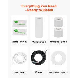 Mini-split-putkistosarja 15,2 m kupari 9,5 ja 15,9 mm PE-EVA-eriste